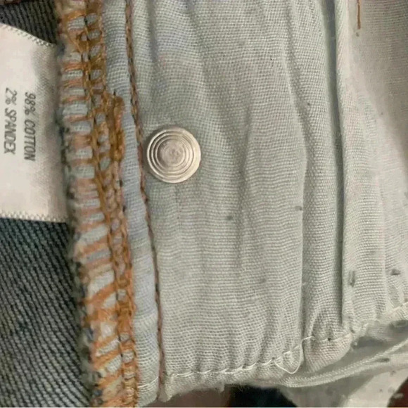 Francesca’s Denim Distressed Overall Shorts - Picture 4 of 4